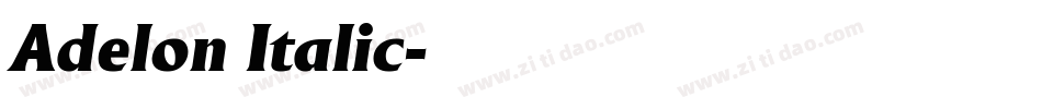 Adelon Italic字体转换